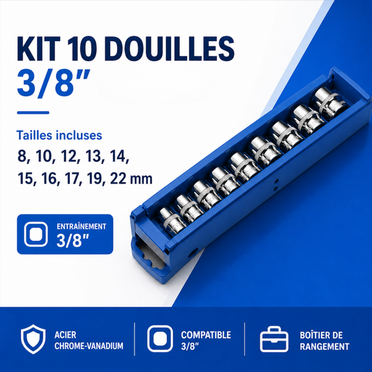 Kit de douilles 3/8"